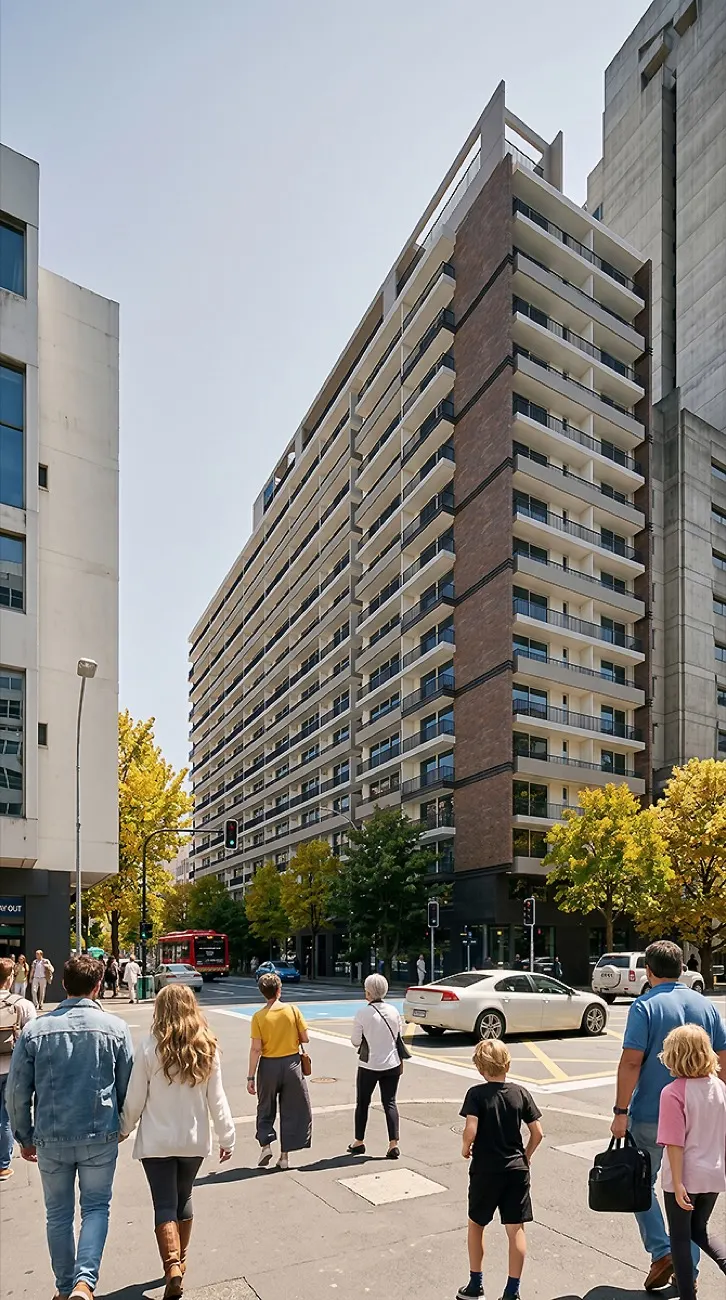 Render fachada de Centro Santa Ana